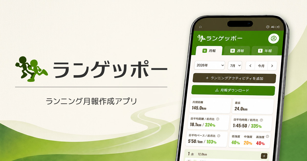ランゲッポーの月報画面サンプル